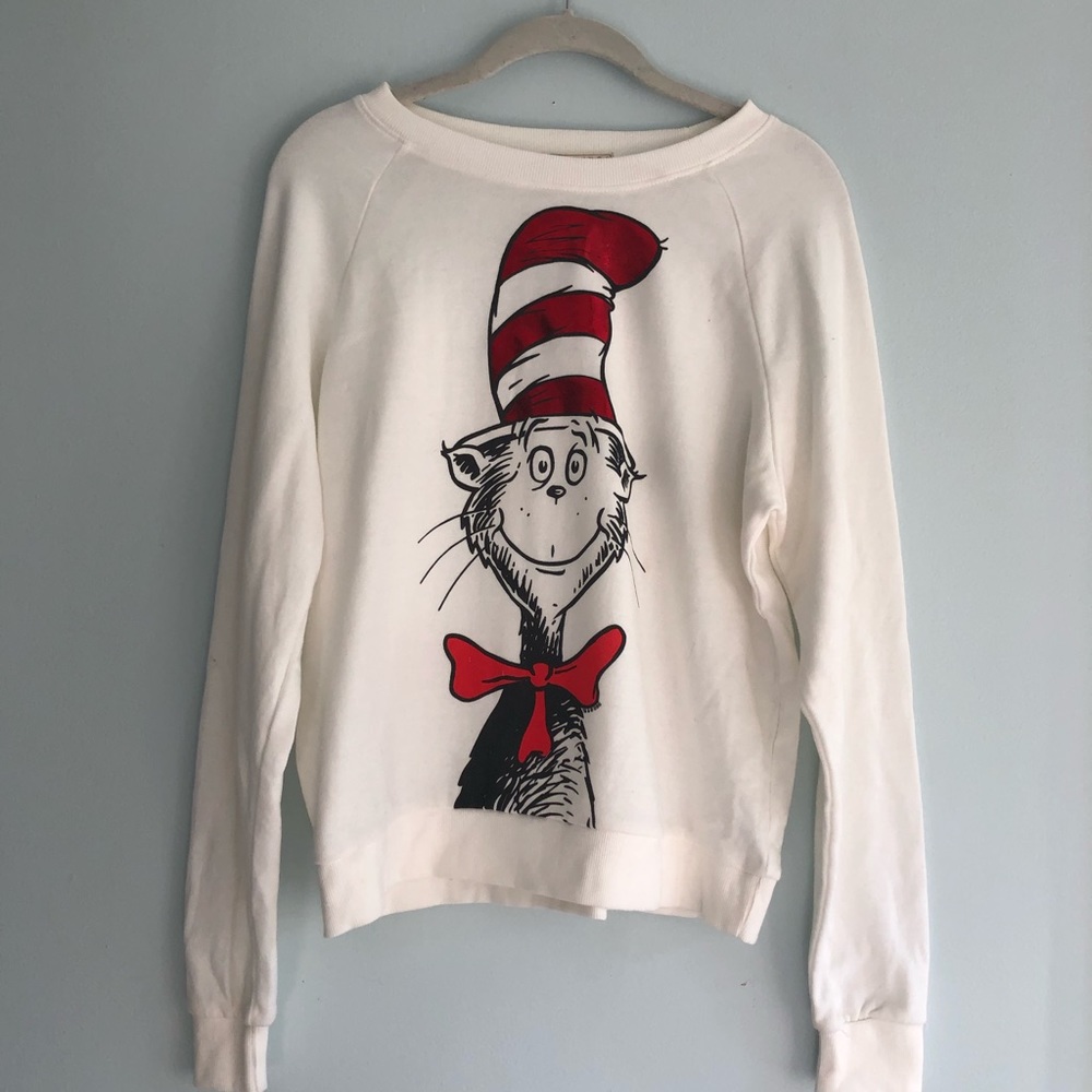 Forever 21 F21 Dr. Seuss Cat in the Hat Sweatshirt